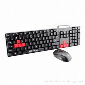 Wireless Computer Combo Sets/Cordless Keyboard and Mouse, Ideal for Girls